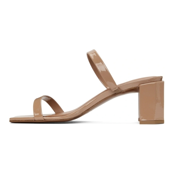 By Far Tan Patent Tanya Heeled Sandals - Picture 4 of 6